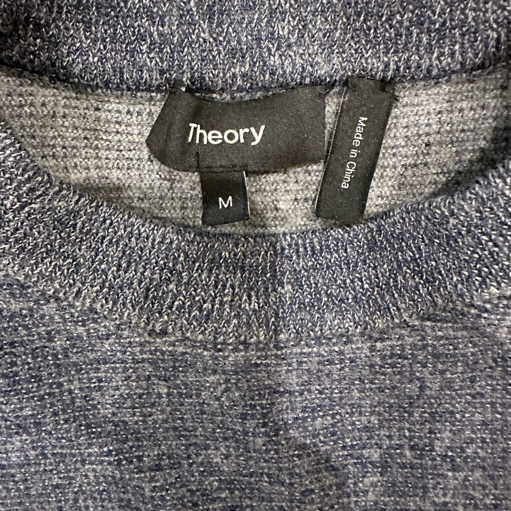 Theory Men's Blue Merino Blend Sweater - Picture 3 of 6